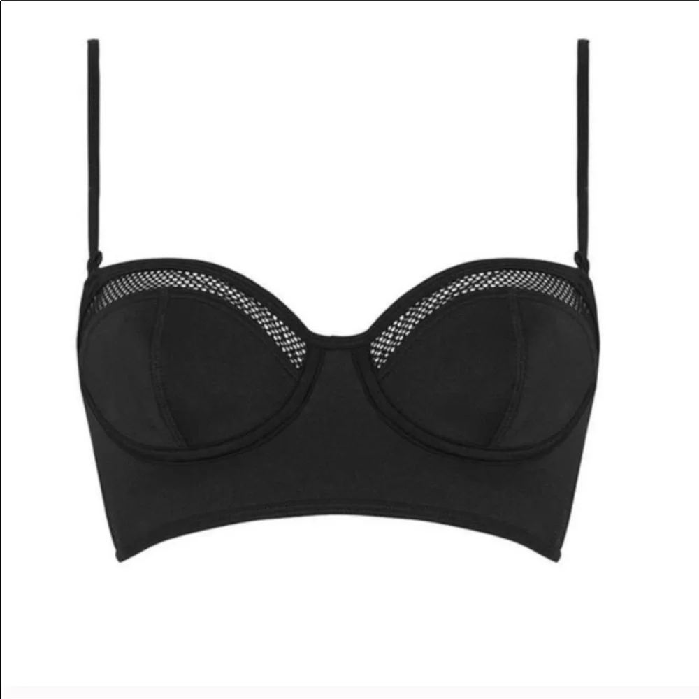 Kendall Kylie Topshop Mesh Swim Bikini Top Sz 4